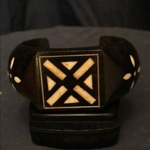 Wood Tribal Chunky Bracelet